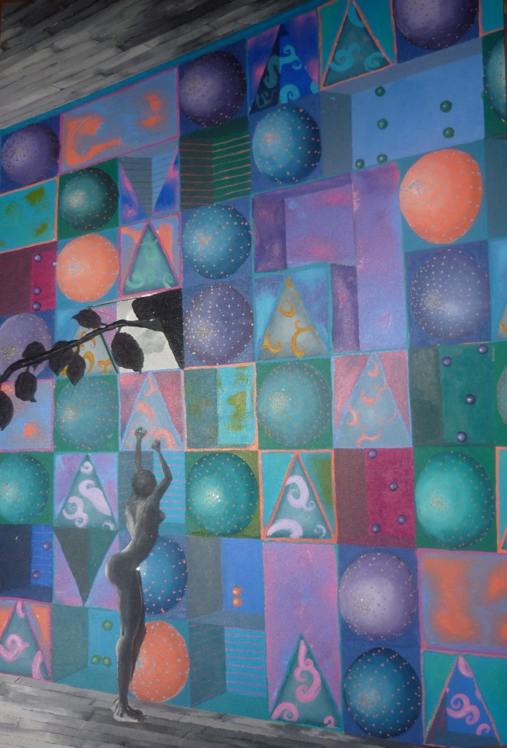 Beanstalk Mixed Media 24" x 36" 