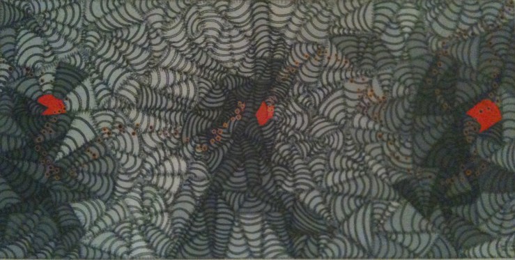 The Dancer Acrylic and Marker on wood 