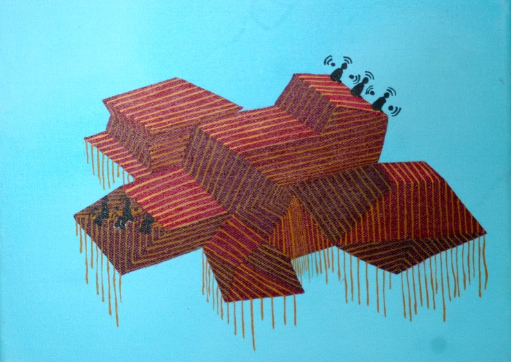 The Island That Doesn't Exist (Detail 1 of 6) Acrylic on Canvas 8" x 10"