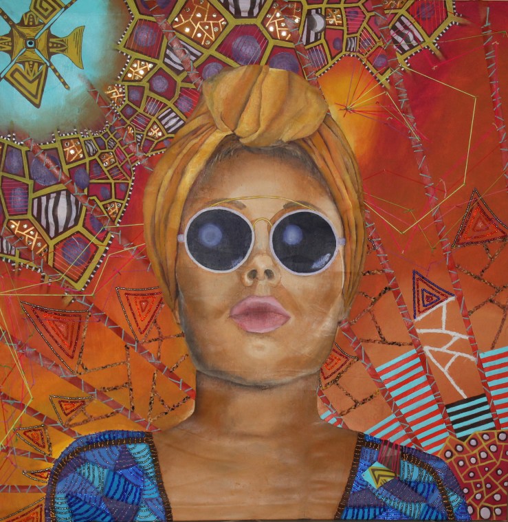 Firecracker Mixed Media 100cm x 100 cm 