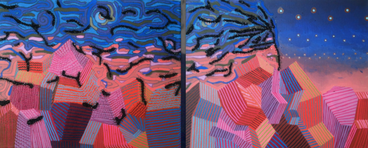 Still Wind - Triptych Mixed Media
