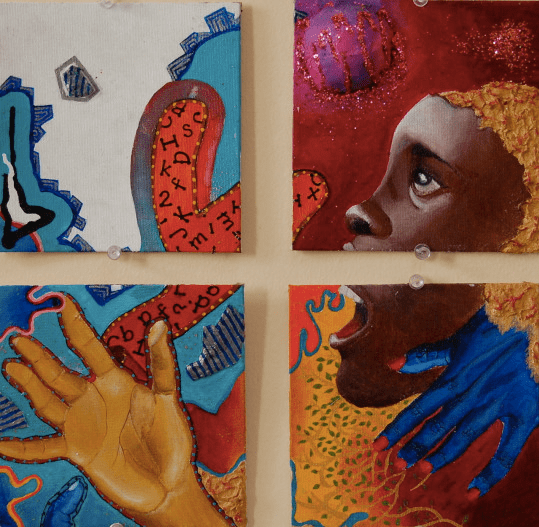 Speech: Self Portrait Mixed Media