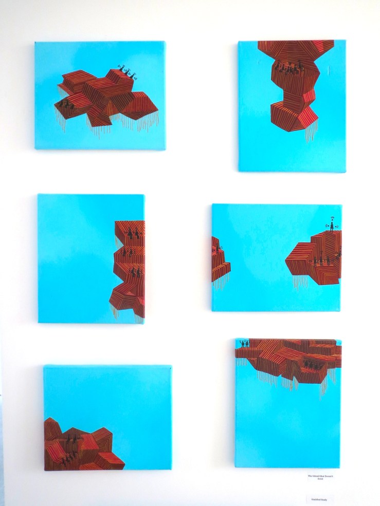 The Island That Doesn't Exist Acrylic on Canvas 6 - 8" x 10"